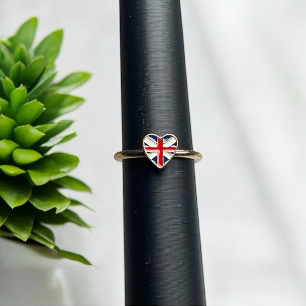 British Flag Heart Ring